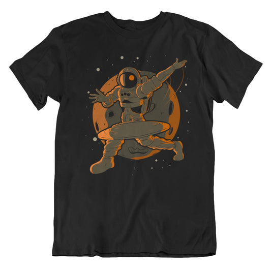 Disc Golf Astronaut Outer Space Spaceman Disc Golf T-Shirt - Men's Astronaut Shirt
