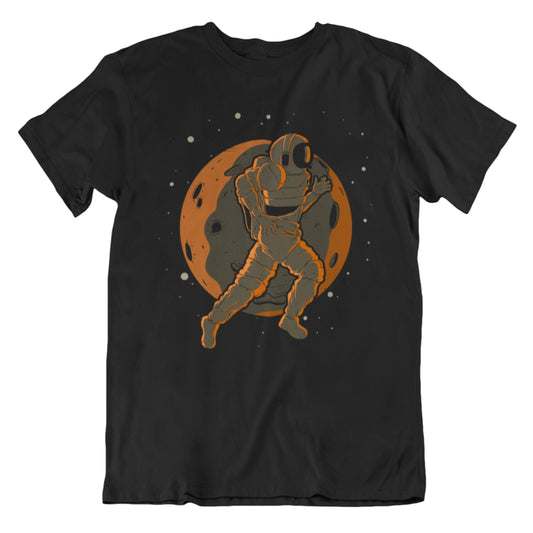 Marathon Runner Astronaut Outer Space Spaceman Running T-Shirt - Men's Astronaut Shirt