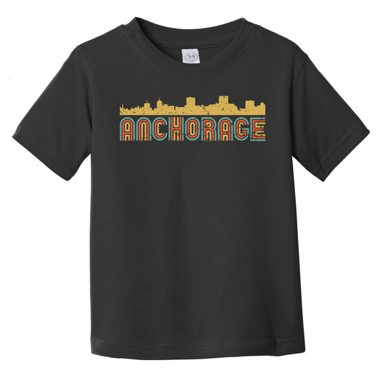 Retro Anchorage Alaska Skyline Infant / Toddler T-Shirt