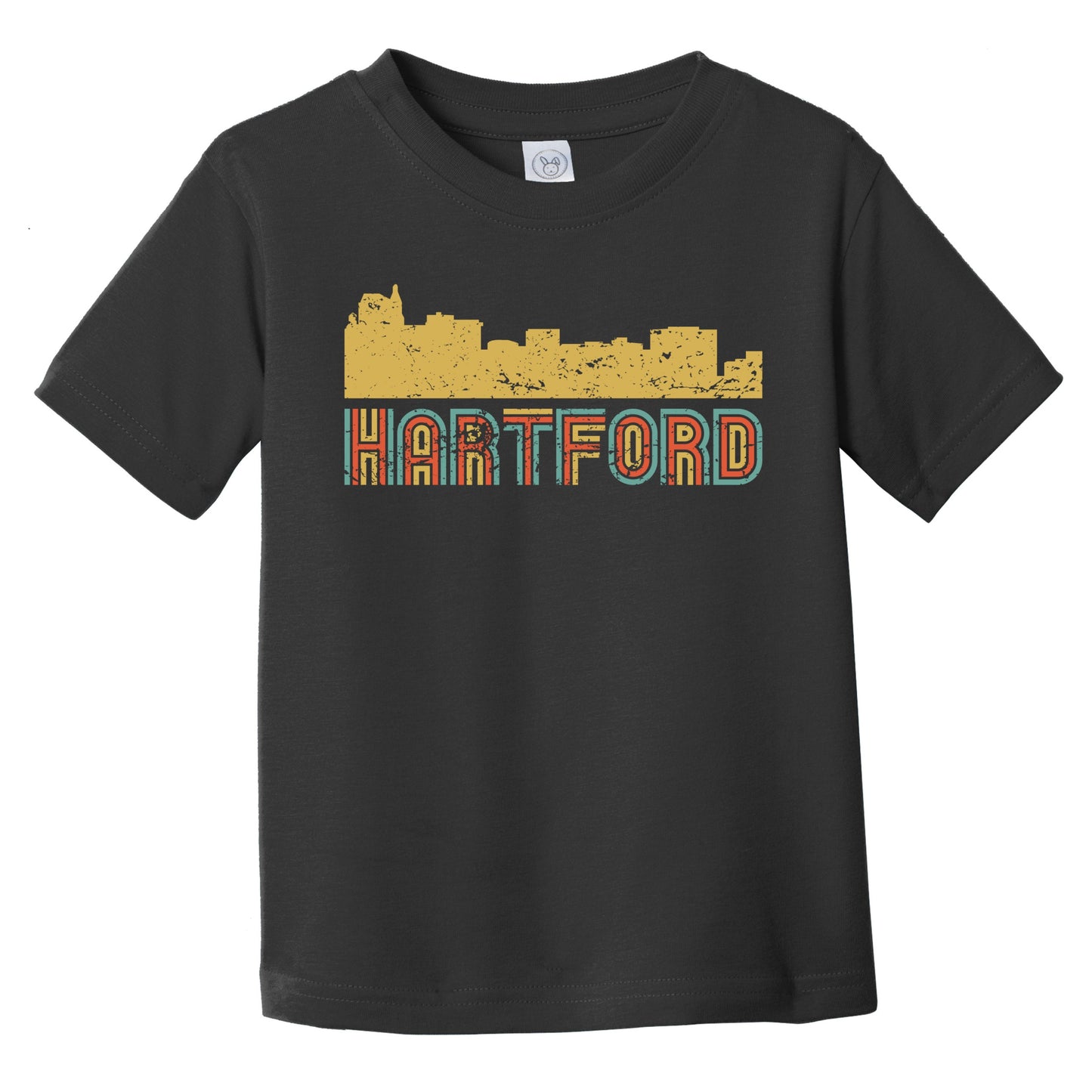 Retro Hartford Connecticut Skyline Infant / Toddler T-Shirt
