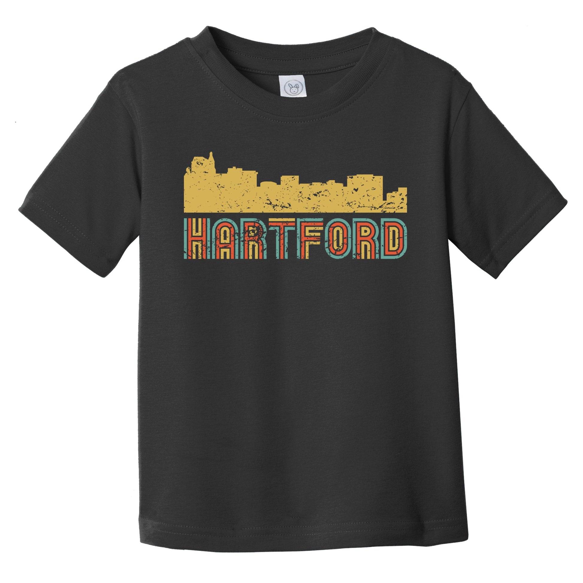 Retro Hartford Connecticut Skyline Infant / Toddler T-Shirt