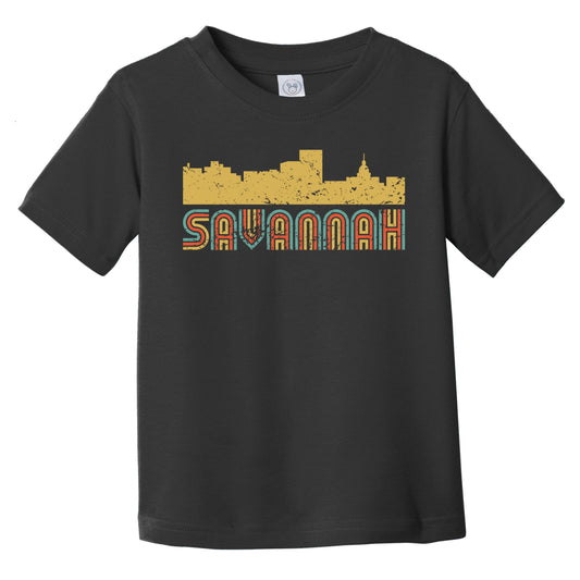 Retro Savannah Georgia Skyline Infant / Toddler T-Shirt