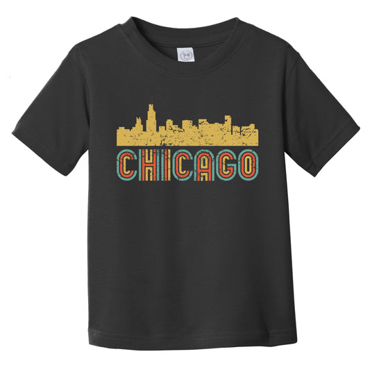Retro Chicago Illinois Skyline Infant / Toddler T-Shirt