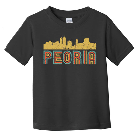 Retro Peoria Illinois Skyline Infant / Toddler T-Shirt