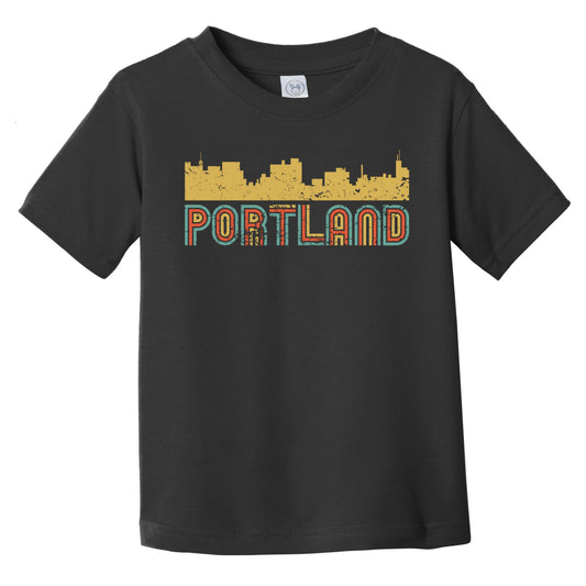 Retro Portland Maine Skyline Infant / Toddler T-Shirt