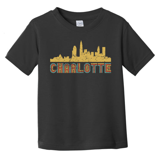 Retro Charlotte North Carolina Skyline Infant / Toddler T-Shirt