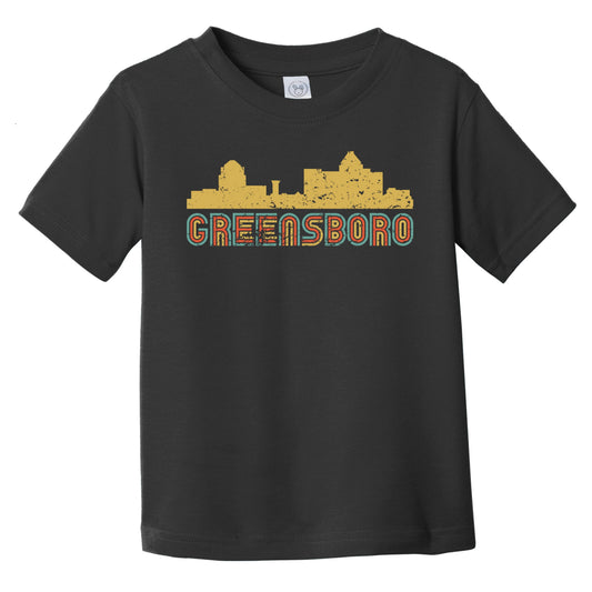 Retro Greensboro North Carolina Skyline Infant / Toddler T-Shirt