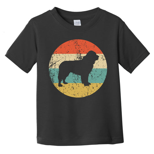 Retro Newfoundland Icon Newfie Dog Silhouette Infant Toddler T-Shirt