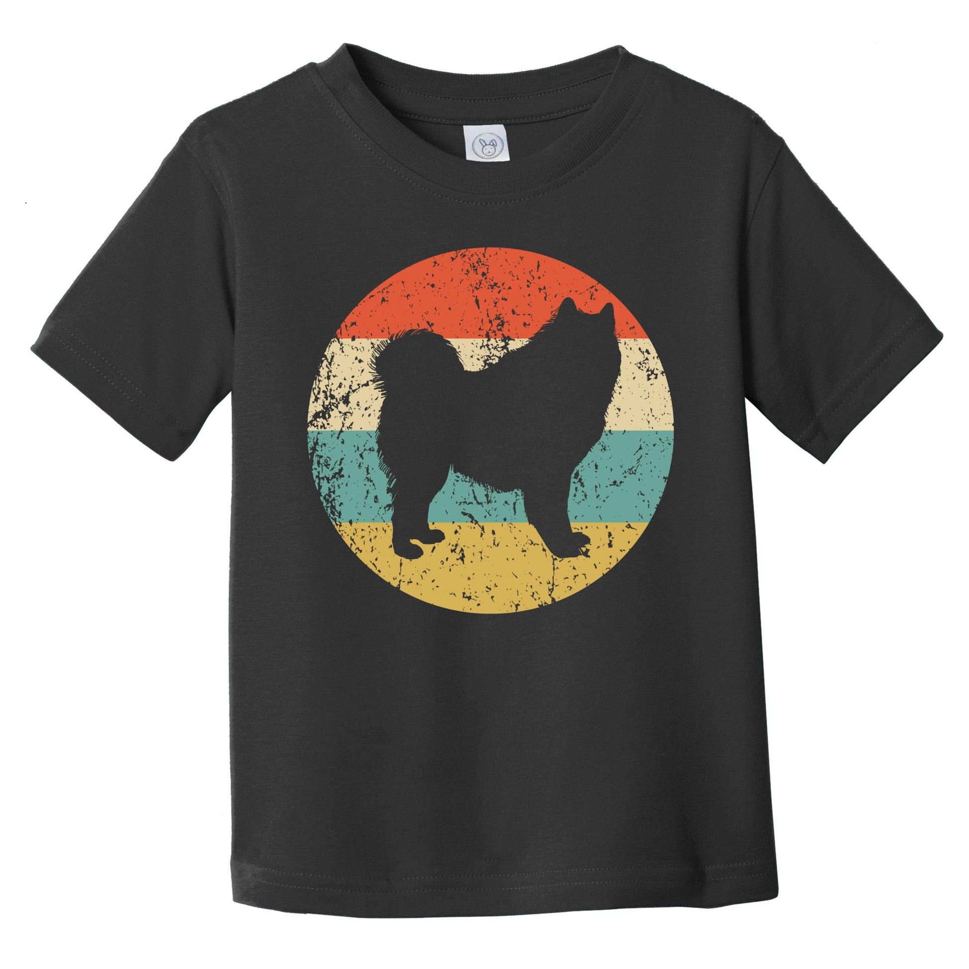 Retro Samoyed Icon Dog Silhouette Infant Toddler T-Shirt