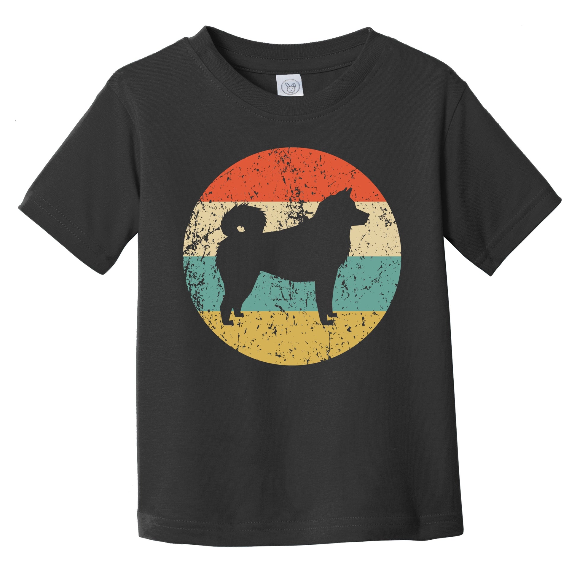 Retro Akita Icon Dog Silhouette Infant Toddler T-Shirt