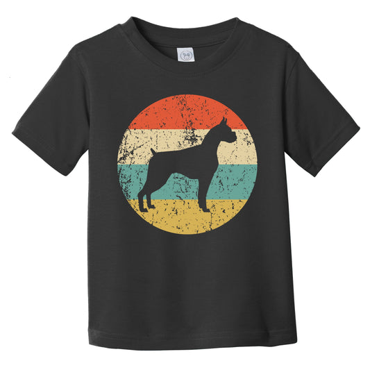 Retro Boxer Icon Dog Silhouette Infant Toddler T-Shirt