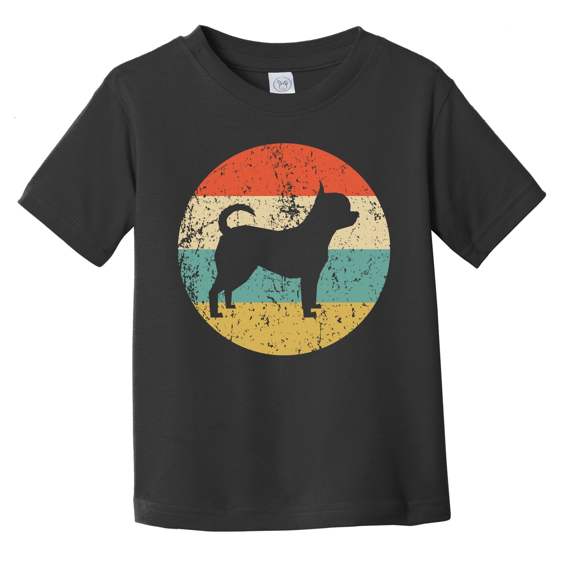 Retro Chihuahua Icon Dog Silhouette Infant Toddler T-Shirt