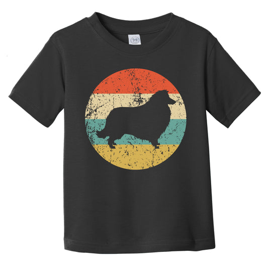 Retro Collie Icon Dog Silhouette Infant Toddler T-Shirt