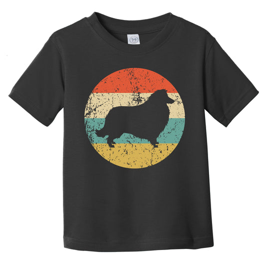Retro Collie Icon Dog Silhouette Infant Toddler T-Shirt