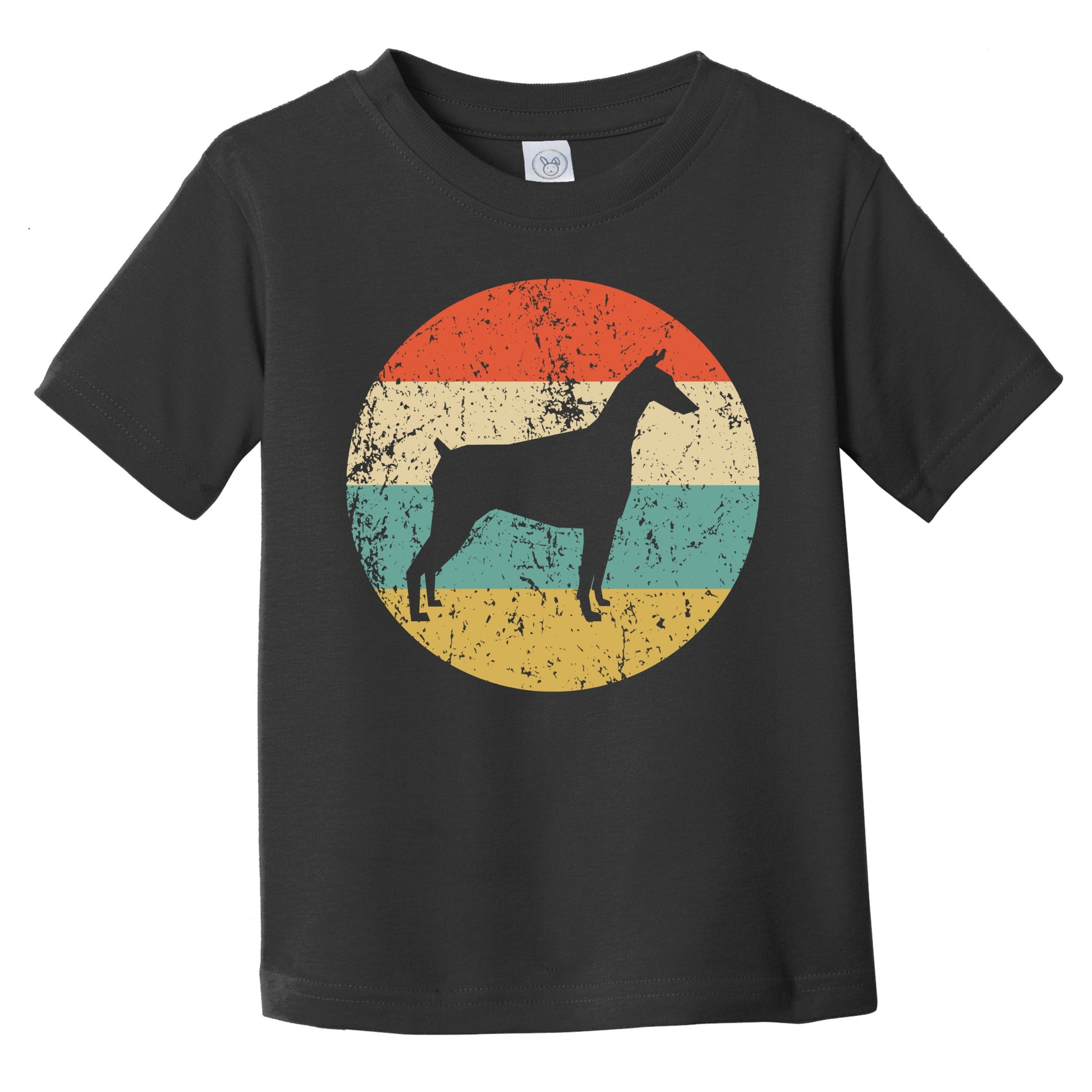 Retro Doberman Icon Dog Silhouette Infant Toddler T-Shirt