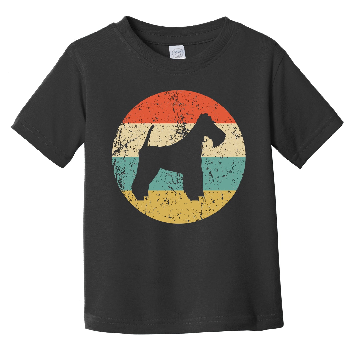 Retro Fox Terrier Icon Dog Silhouette Infant Toddler T-Shirt