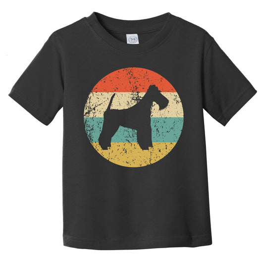 Retro Fox Terrier Icon Dog Silhouette Infant Toddler T-Shirt