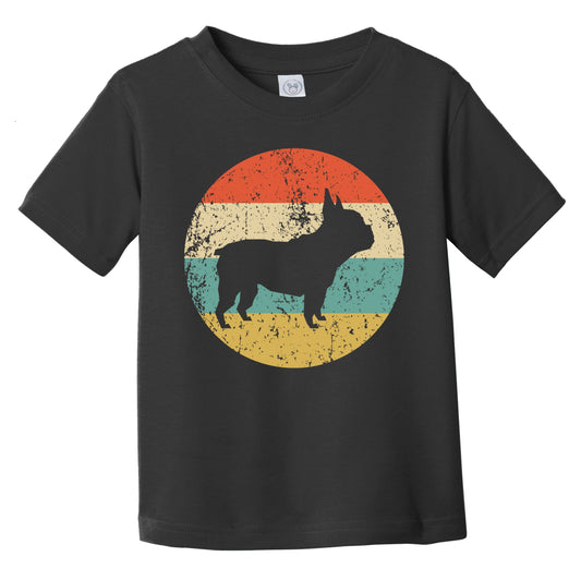 Retro French Bulldog Icon Dog Silhouette Infant Toddler T-Shirt