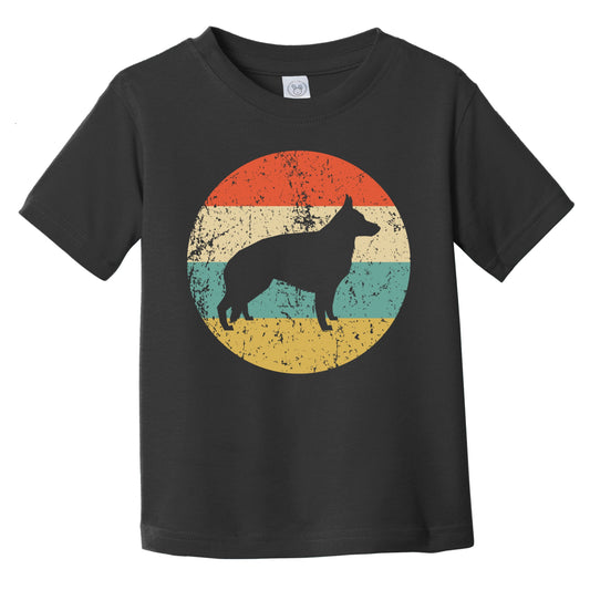 Retro German Shepherd Icon Dog Silhouette Infant Toddler T-Shirt