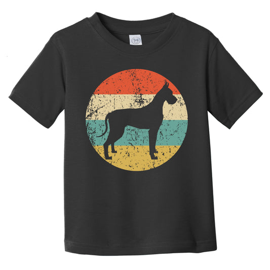 Retro Great Dane Icon Dog Silhouette Infant Toddler T-Shirt