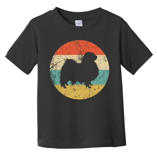 Retro Japanese Chin Icon Dog Silhouette Infant Toddler T-Shirt
