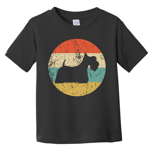 Retro Scottish Terrier Icon Scottie Dog Silhouette Infant Toddler T-Shirt