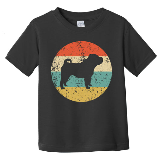 Retro Shar Pei Icon Dog Silhouette Infant Toddler T-Shirt