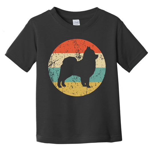 Retro Pomeranian Icon Dog Silhouette Infant Toddler T-Shirt