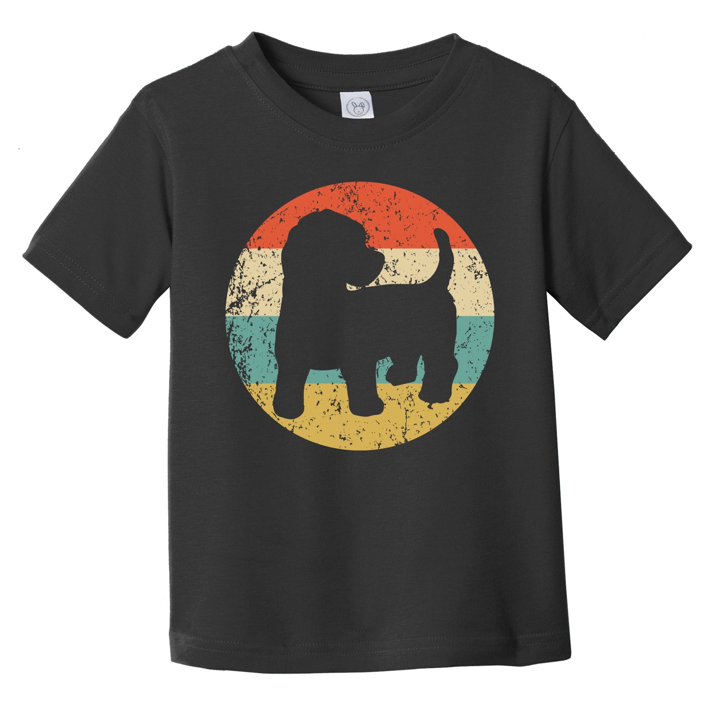 Retro Cockapoo Icon Dog Silhouette Infant Toddler T-Shirt