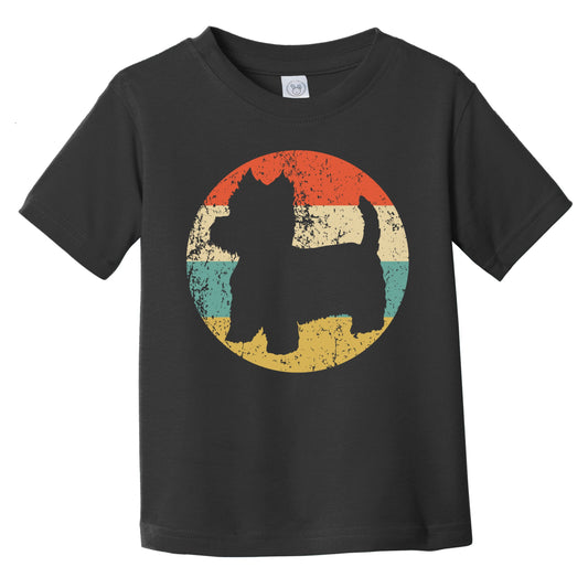 Retro West Highland White Terrier Icon Westie Dog Silhouette Infant Toddler T-Shirt