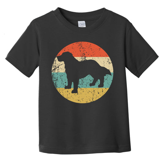 Retro Bernese Mountain Icon Dog Silhouette Infant Toddler T-Shirt