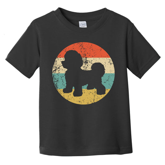 Retro Bichon Frise Icon Dog Silhouette Infant Toddler T-Shirt