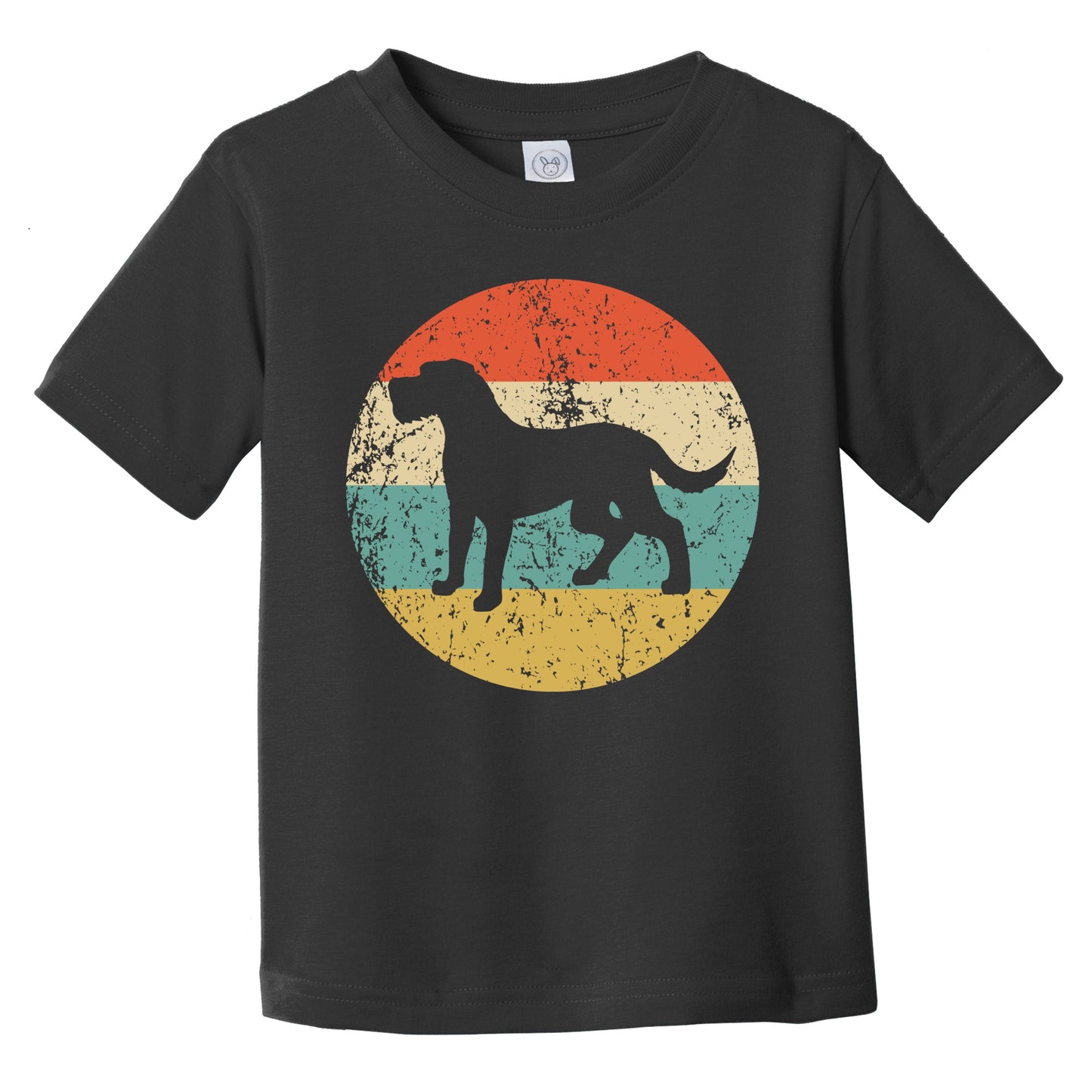 Retro Irish Wolfhound Icon Dog Silhouette Infant Toddler T-Shirt