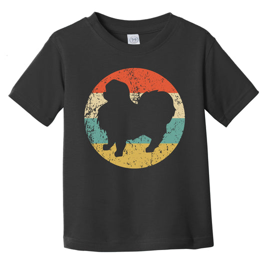 Retro Japanese Chin Icon Dog Silhouette Infant Toddler T-Shirt