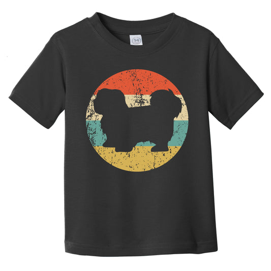 Retro Lhasa Apso Icon Dog Silhouette Infant Toddler T-Shirt