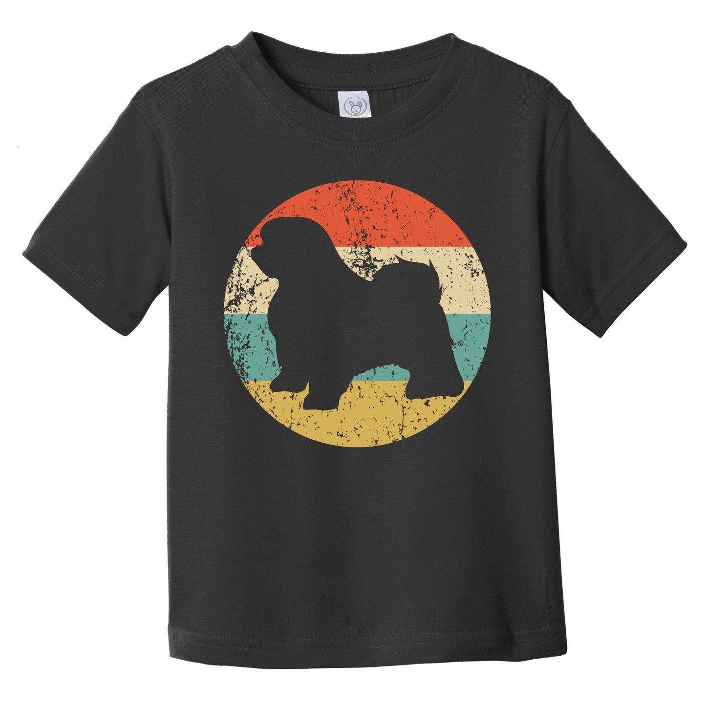 Retro Maltese Icon Dog Silhouette Infant Toddler T-Shirt