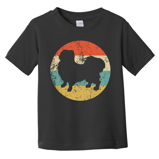 Retro Pekingese Icon Dog Silhouette Infant Toddler T-Shirt