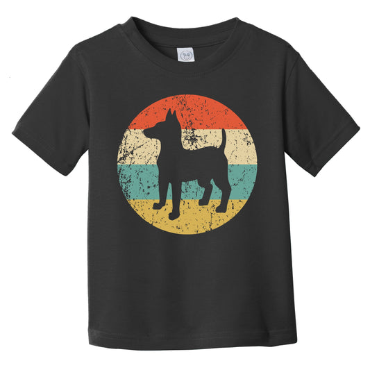 Retro Toy Fox Terrier Icon Dog Silhouette Infant Toddler T-Shirt