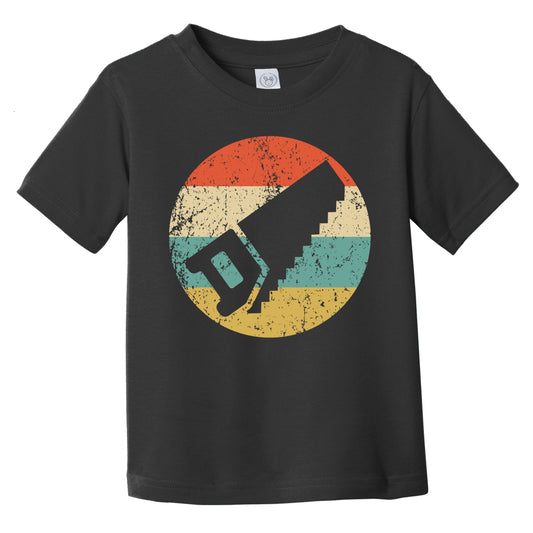 Retro Hand Saw Icon Carpentry Infant Toddler T-Shirt