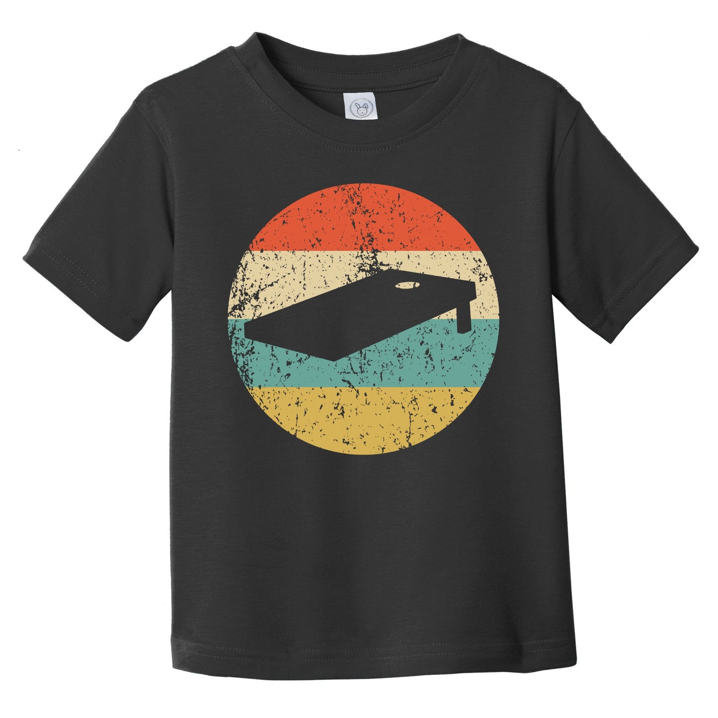 Retro Cornhole Board Icon Cornhole Infant Toddler T-Shirt