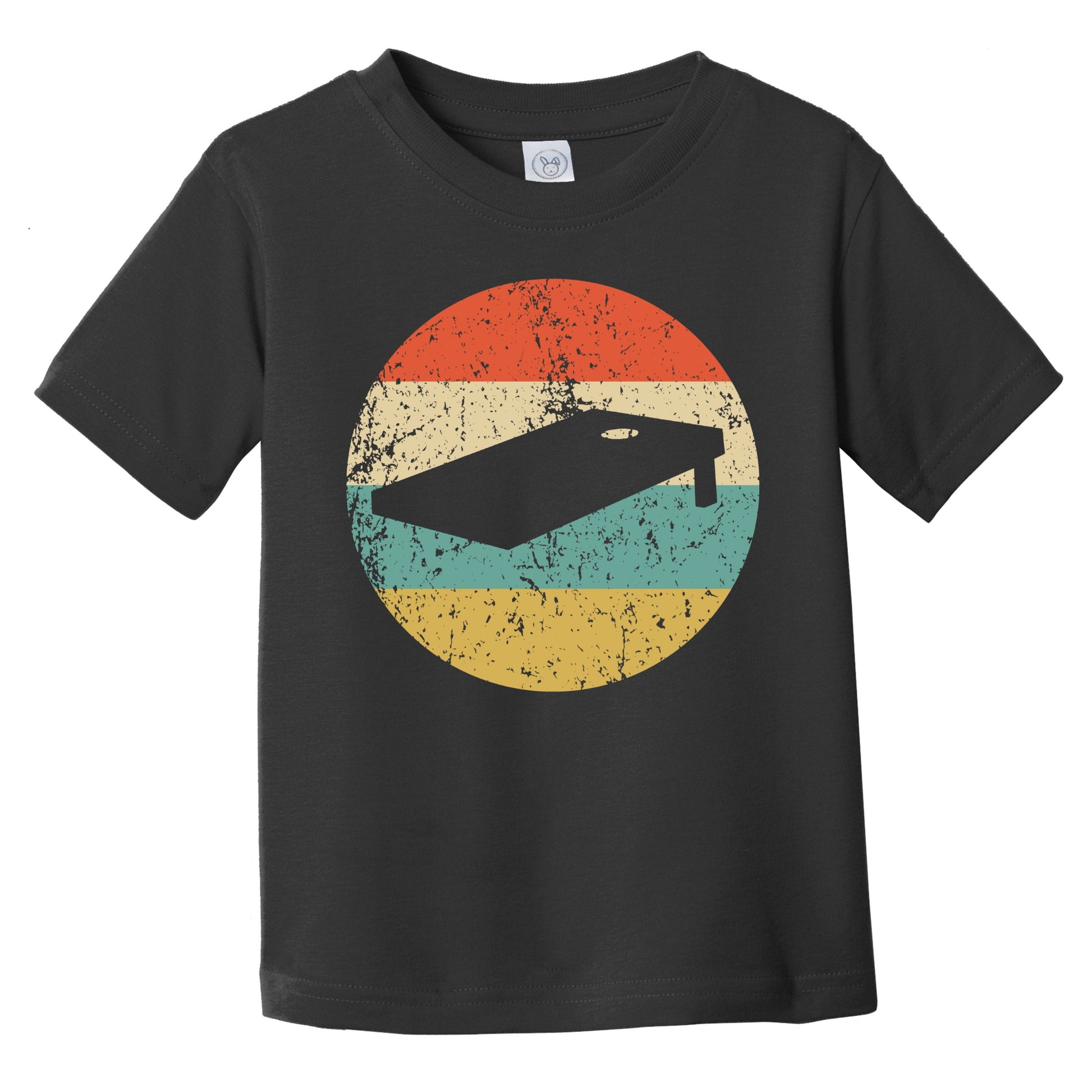 Retro Cornhole Board Icon Cornhole Infant Toddler T-Shirt