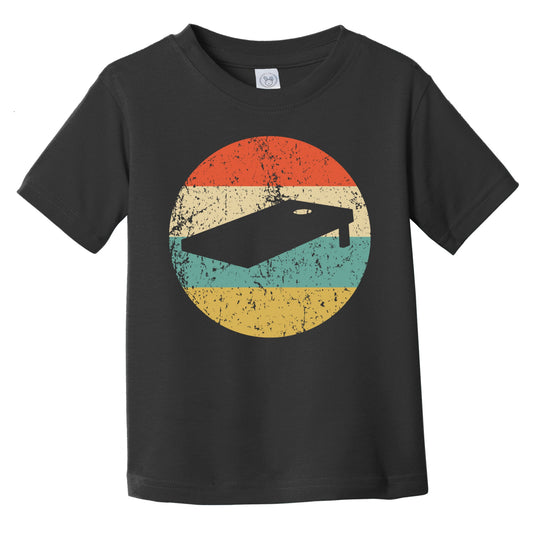 Retro Cornhole Board Icon Cornhole Infant Toddler T-Shirt