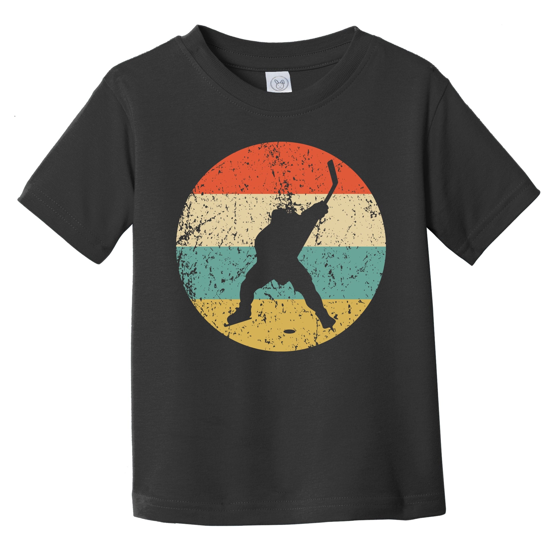 Retro Hockey Player Icon Hockey Infant Toddler T-Shirt