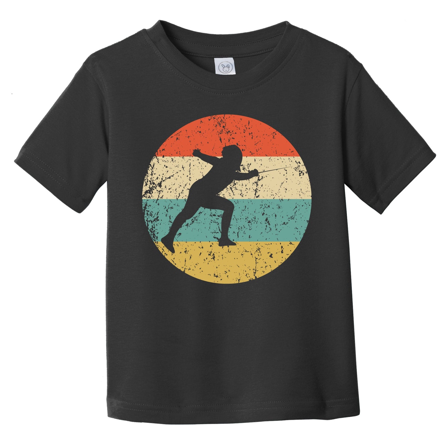 Retro Fencer Icon Fencing Infant Toddler T-Shirt