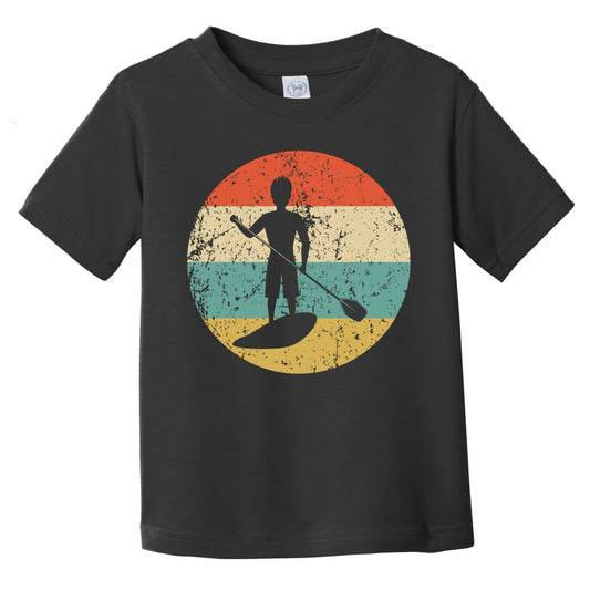 Retro Paddleboarder Icon Paddleboarding Infant Toddler T-Shirt