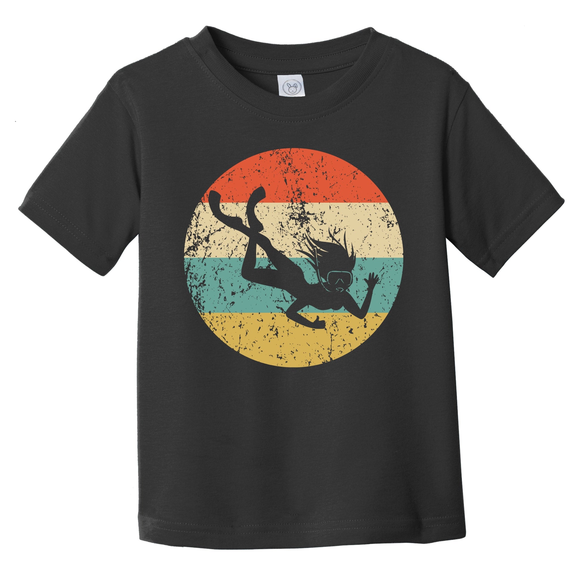 Retro Snorkeler Icon Snorkeling Infant Toddler T-Shirt