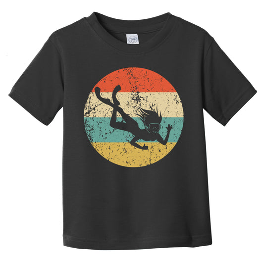 Retro Snorkeler Icon Snorkeling Infant Toddler T-Shirt