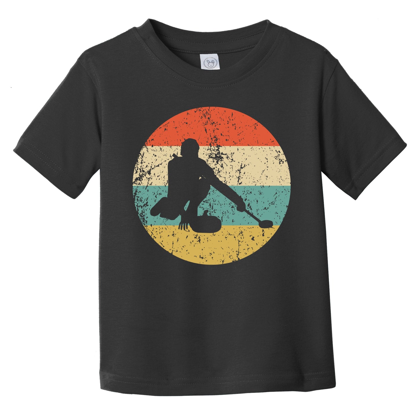 Retro Curler Icon Curling Infant Toddler T-Shirt