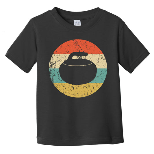 Retro Curling Stone Icon Curling Infant Toddler T-Shirt