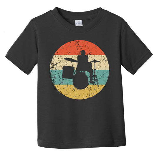 Retro Drummer Icon Drums Infant Toddler T-Shirt